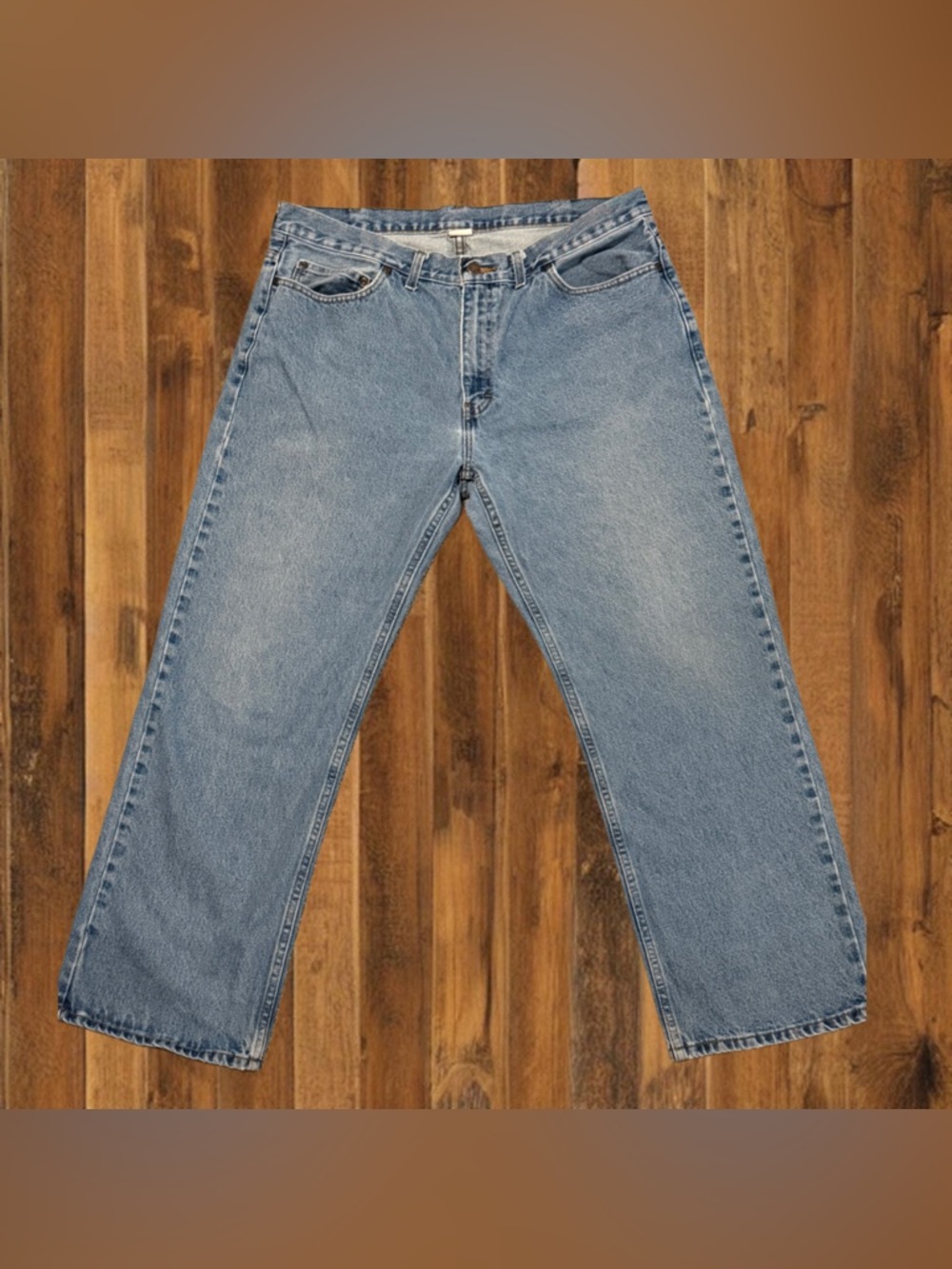 Vintage 90s Light Wash Jeans High Rise Relaxed Straight Leg Mom Jeans Vibe - Picture 3 of 8